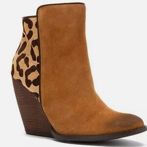 Very Volatile Leopard Calf Hair Leather Ankle Chelsea
